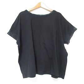 Autre Marque Pull à manches courtes larges avec dentelle SOIL Noir