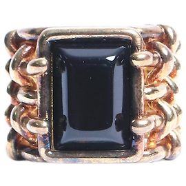Bottega Veneta Goldener Gitterring Golden