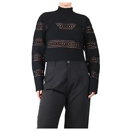 Alaïa Schwarzer Vienne-Pullover - Größe UK 10 Schwarz
