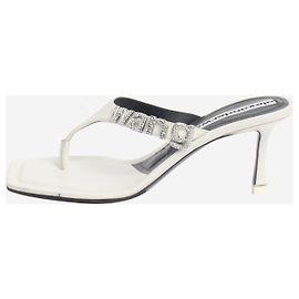 Alexander Wang Flip-Flops mit weißen Diamanten - Größe EU 37 Weiß