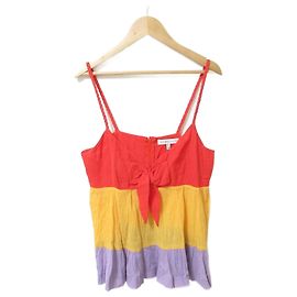 Chloé See By Chloe Farbblock-Camisole Rot Lila Gelb