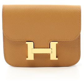 Hermes Hermès Constance Slim Bifold Wallet Brown