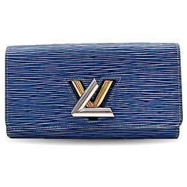 Louis Vuitton Epi Denim Blue Long Wallet Blue
