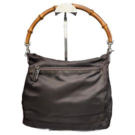 Bolsa de mão vintage Gucci em bambu marrom Marrom