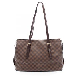 Bolsa Tote Chelsea Louis Vuitton Marrom Damier ebene