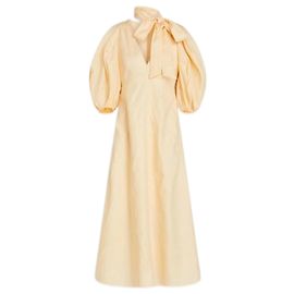Robe midi en lin jaune Zimmermann Jaune