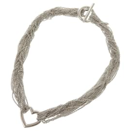 Tiffany & Co-Colar Toggle Coração Aberto em Prata Esterlina da Tiffany & Co.-Prata