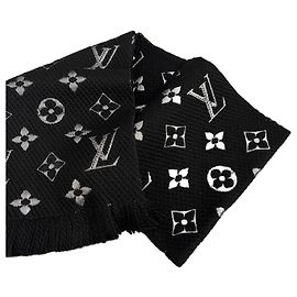 Sciarpa Logomania Shine di Louis Vuitton Nero