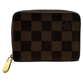 Louis Vuitton-Louis Vuitton Damier Zippy Coin Purse-Brown,Other,Damier ebene
