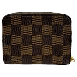 Louis Vuitton-Louis Vuitton Damier Zippy Coin Purse-Brown,Other,Damier ebene