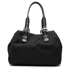 Dior-Dior Black Diorissimo Trotter Canvas Tote-Black