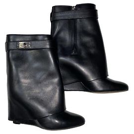 Increíbles Botas Givenchy Shark Lock Negro