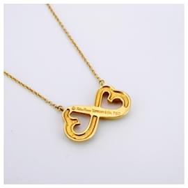 Tiffany & Co-Colar Tiffany Double Loving Heart em Ouro Amarelo 18K-Outro