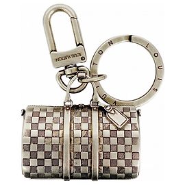 Chaveiro Charm Keepall Damier Louis Vuitton Prata