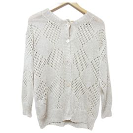 Autre Marque ARTISAN Argyle Knit 2way Cardigan Beige