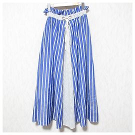 Autre Marque Falda larga Ray Beams a rayas Blanco Azul