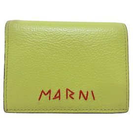 Marni PFMOQ14Q08 P6533 Leather Wallet Yellow