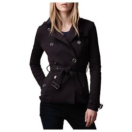 Burberry Cotton Belted Jacket Black