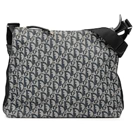 Dior-Dior Blue Diorissimo Trotter Canvas Crossbody-Blue,Navy blue