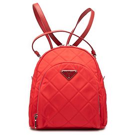 Zaino Prada Red Impuntu Tessuto Rosso