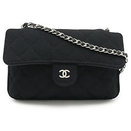 Bolsa Eco Tote Chanel Matelassé Coco Mark Marrom Preto