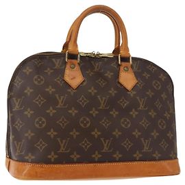 Louis Vuitton Vintage Alma Handbag Monogram Canvas PM Brown