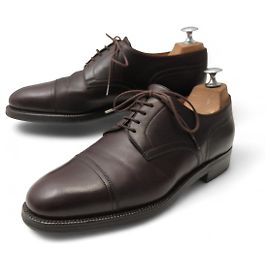 BERLUTI TALBINIO 6 40 DERBY RIGHT TOE BROWN LEATHER SHOES Brown