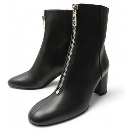 Hermès NEW HERMES BOOTS ANKLE 40 NEW YORK 70 BLACK LEATHER BOOTS Black