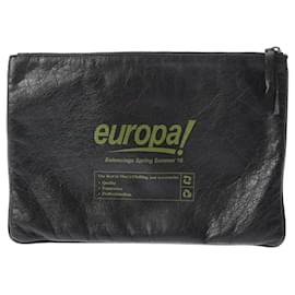 Balenciaga-Bolsa de mão em couro de bezerro para homens Balenciaga-Preto