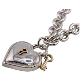 Tiffany & Co-Colar de corrente com fecho em forma de coração Tiffany-Outro
