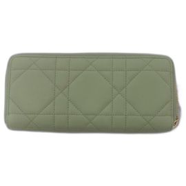 Cartera Dior Cannage de cuero de cordero verde claro Verde claro