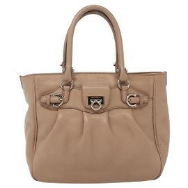 Bolso Gancini de cuero Salvatore Ferragamo Rosa