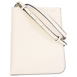 Porta-documentos macio Valextra com alça transversal Branco