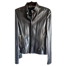Gucci Leather Biker Jacket Black Black