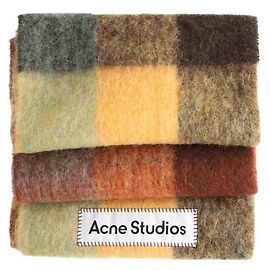 Acne Bufanda de lana multicolor Multicolor