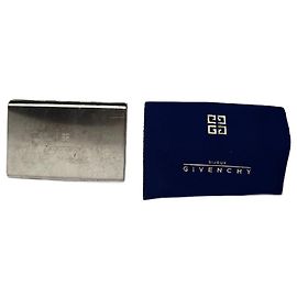 Vintage Givenchy Metallkartenhalter / Zigarettenetui Silber Silber