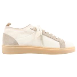 Autre Marque-ELEVENTY Panelled Knitted Sneakers in Beige, Size 44 EU-Beige