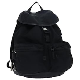 Prada Double Front Pocket Backpack Tessuto Medium Black