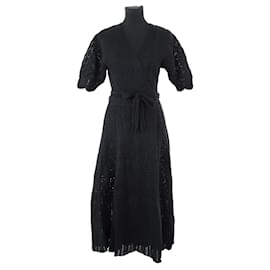 Eric Bompard Vestido de algodón negro Negro