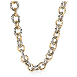 Collana a maglie ovali in oro giallo e argento sterling di David Yurman Altro