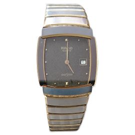 Autre Marque Relógio de quartzo vintage Rado Diastar, ref. 160.0229.3 Suíça Preto Prata Dourado