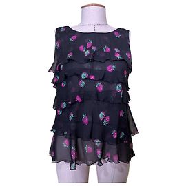 Top de seda Love Moschino morango Multicor