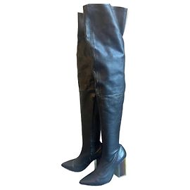 Botas Altas Zimmermann de Cuero Negro Negro