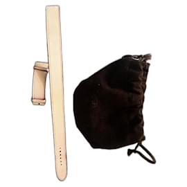 Cinturino per orologio Hermès Cap Cod GM doppio giro pelle epsom bianca Bianco