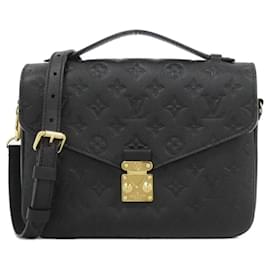 Louis Vuitton-Bolsa Pochette Metis MM em Monogram Empreinte Louis Vuitton-Preto