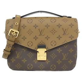 Louis Vuitton-Louis Vuitton Monogram Reverse Pochette Metis MM M44876 Handbag-Brown