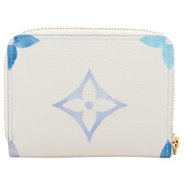 Louis Vuitton-Louis Vuitton White Monogram Giant By the Pool Zippy Coin Purse-White