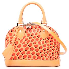 Louis Vuitton Alma BB em Vernis Monogram Laranja Jungle Dots Laranja Pescaria