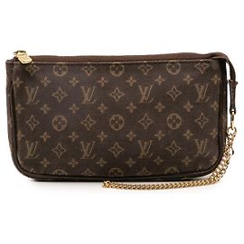 Pochette Mini Lin Bucket PM Monogram Marrone Louis Vuitton Marrone Marrone scuro