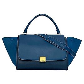 Céline Borsa Trapeze 2 in 1 Celine Blu Blu navy